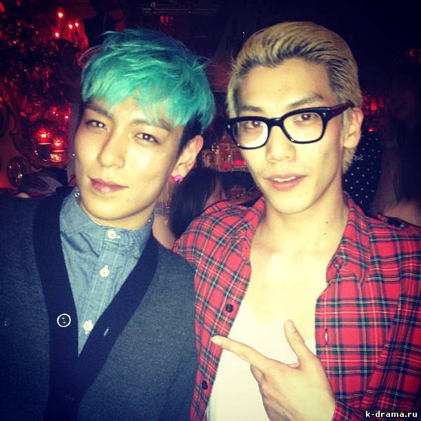 T.O.P из BIGBANG сфотографировался со своим ‘близнецом’, DJ Адам Косуке