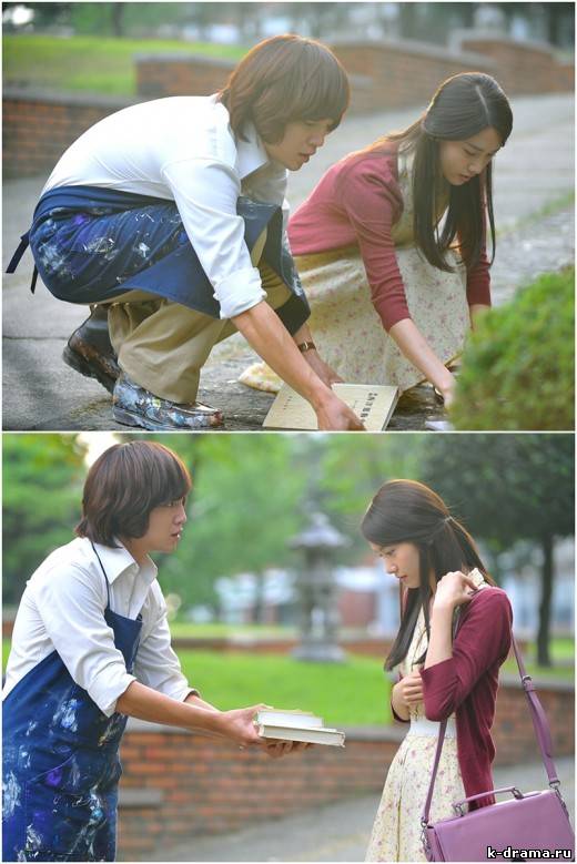 До чего же красивая пара из "Дождя любви", Чжан Гын Сок и Юна.